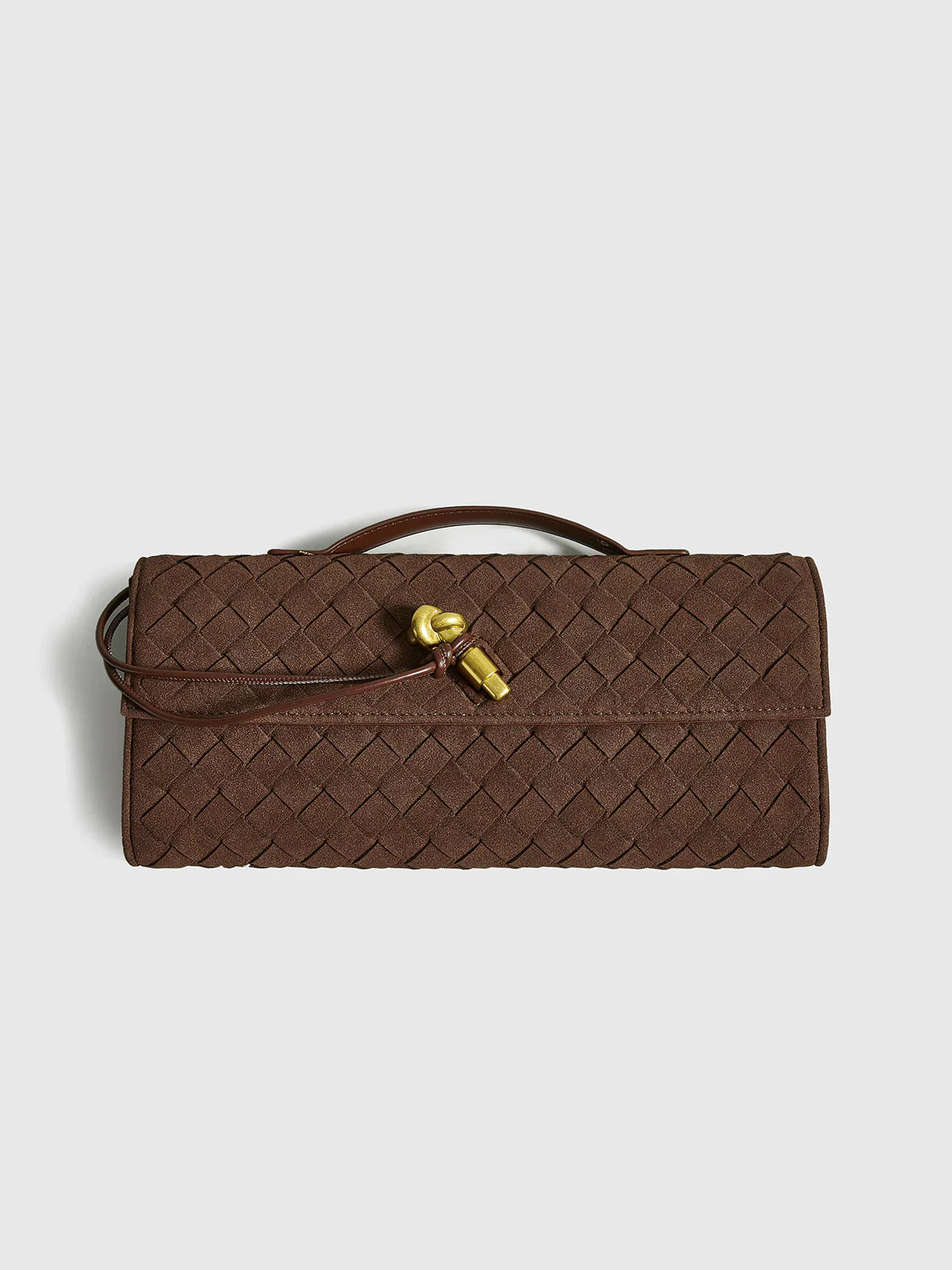 Tsuchi - Borsa Clutch Intrecciata Eco Pelle Scamosciata