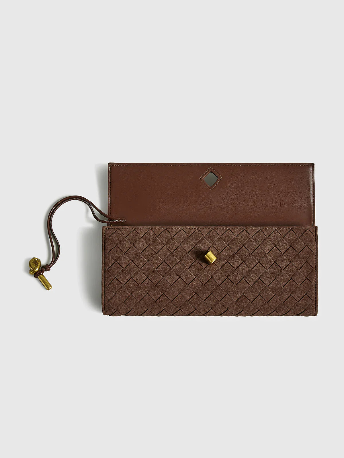 Tsuchi - Borsa Clutch Intrecciata Eco Pelle Scamosciata