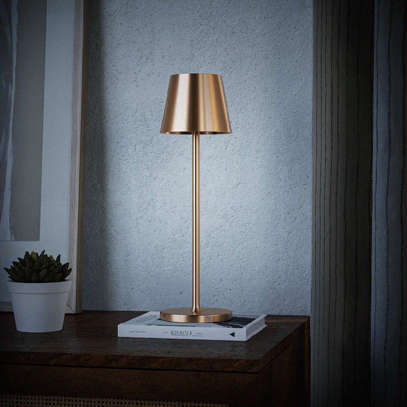 Avenir - Lampada da Tavolo con Paralume Conico in Alluminio