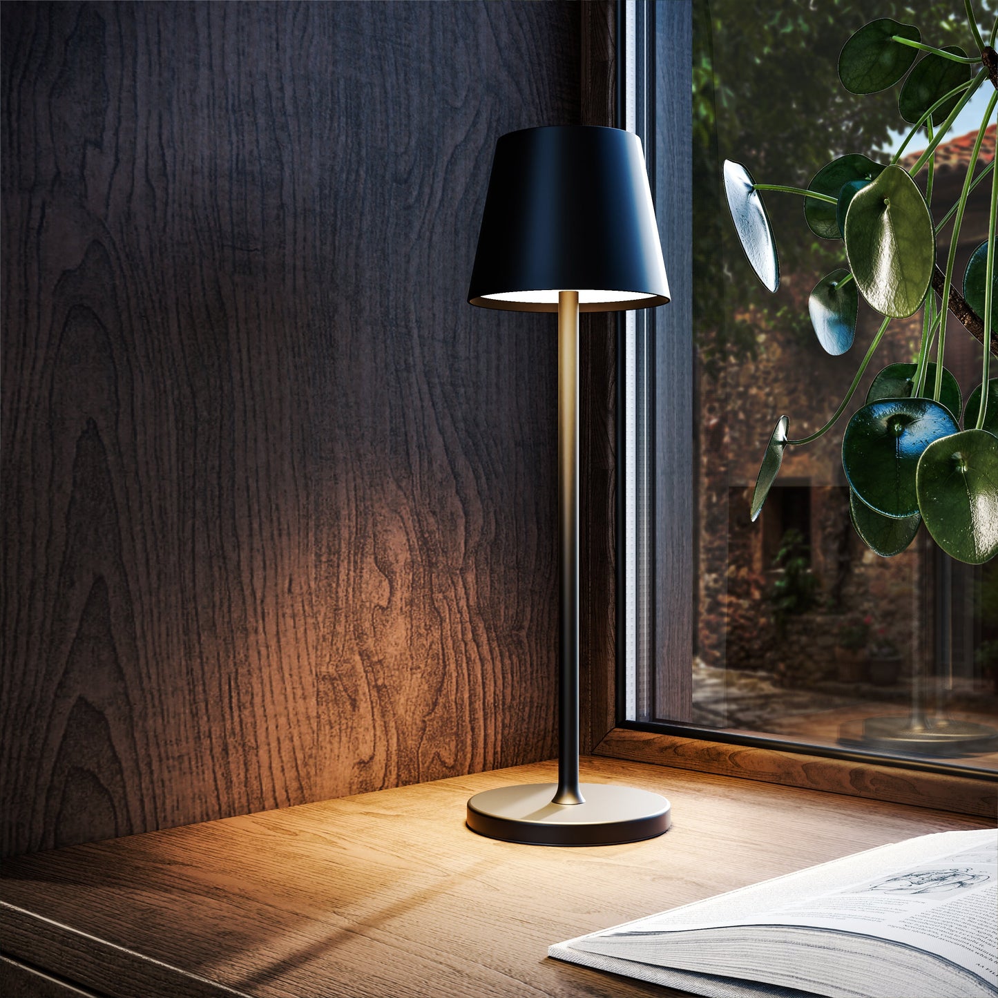 Avenir - Lampada da Tavolo con Paralume Conico in Alluminio